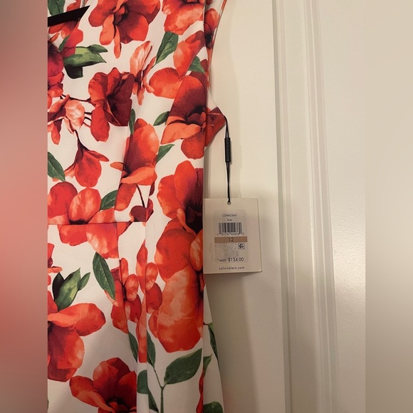Calvin Klein Floral Dress Size 12 - Picture 2 of 6